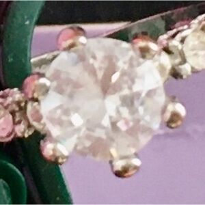 Ask Her❤️to Marry You Elegant Silver Crystal Women's Ring COMES WITH Velvet Case